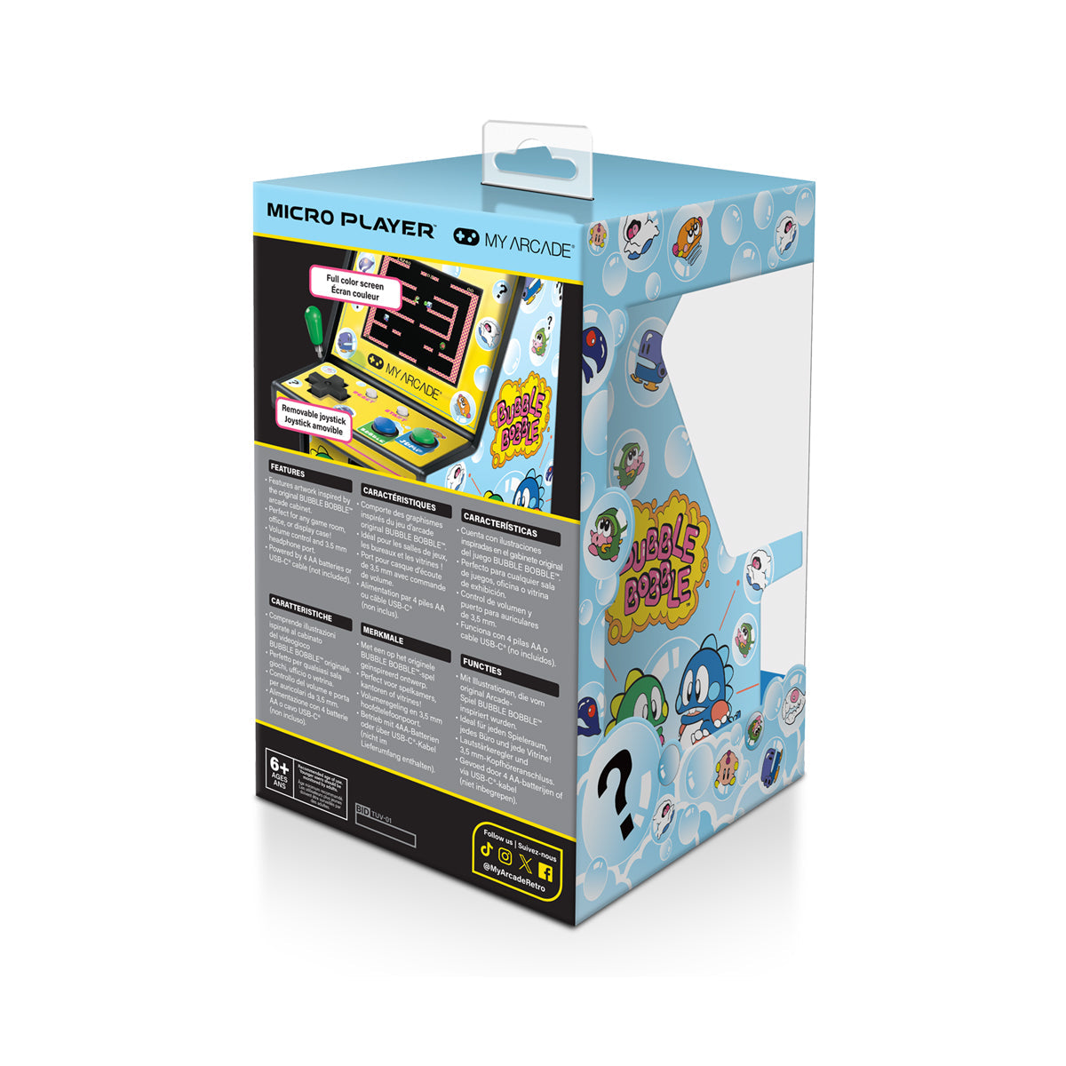 MICRO PLAYER 6.75" BUBBLE BOBBLE COLLEC